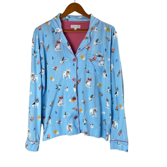 P.J. SALVAGE Pajama Set Paws & Breathe Dog Print Size L - Picture 3 of 14